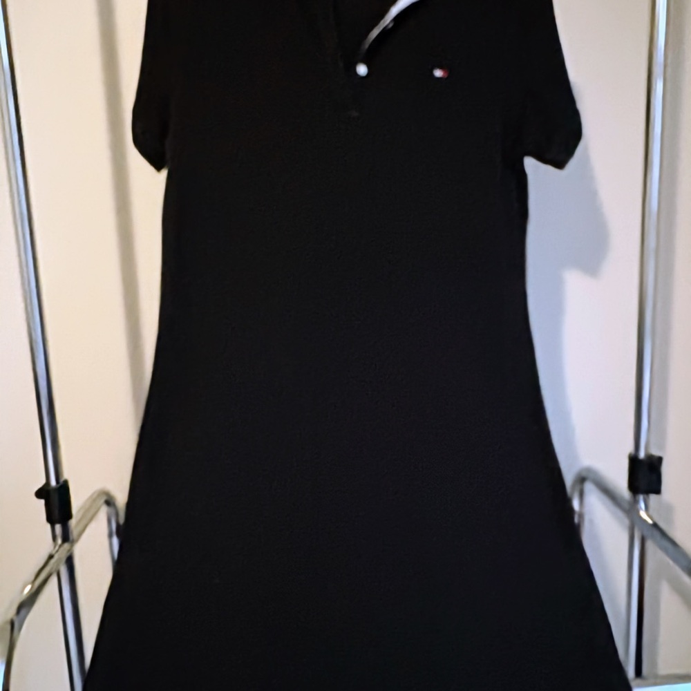 Tommy Hilfiger Black Striped Polo Dress